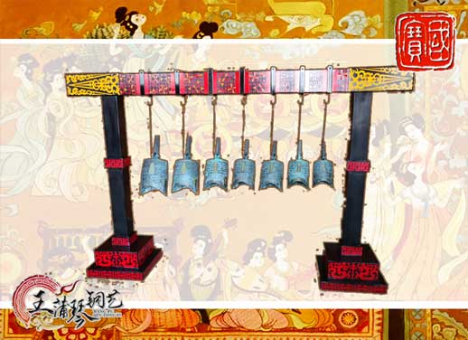 7件編鐘，觀賞裝飾編鐘，可發(fā)音編鐘